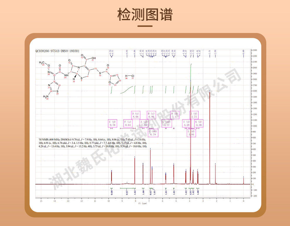 盐酸头孢噻呋_头孢噻呋盐酸盐光谱