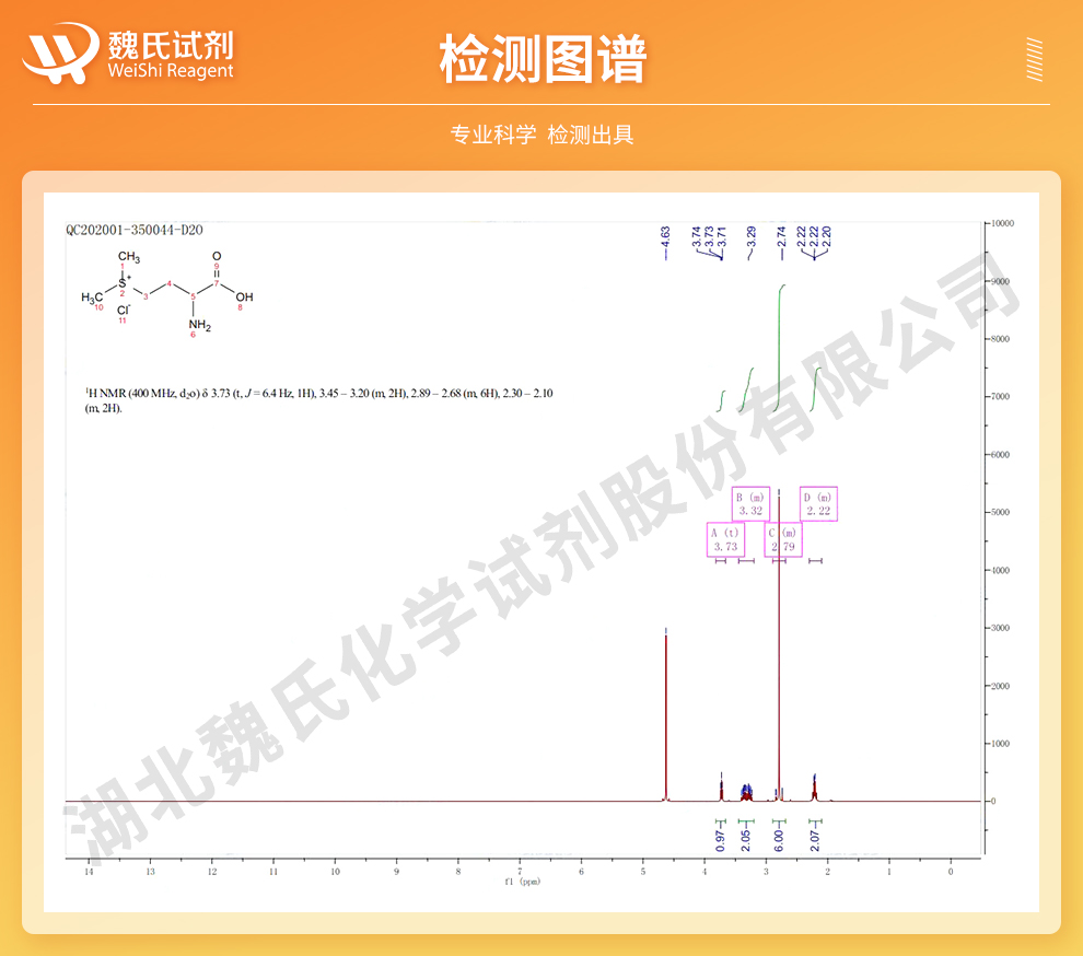 维生素U_氯甲基蛋氨酸光谱