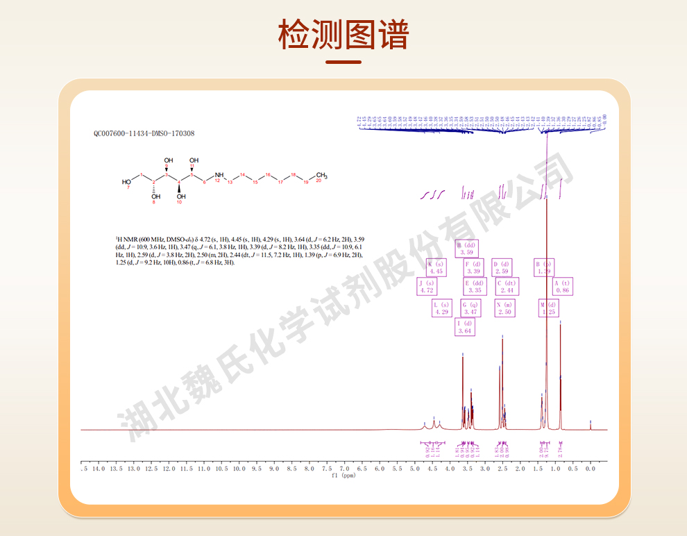 葡辛胺；N-正辛基-D-葡萄糖胺光谱