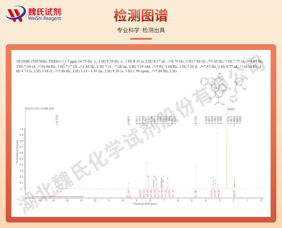 双羟萘酸噻嘧啶；噻嘧啶光谱