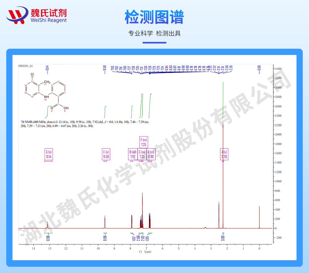 托灭酸_托芬那酸光谱